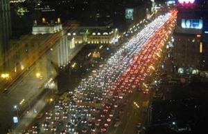 Москва-город автомобильных  пробок и хамства на дороге