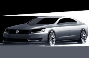 В Сети появились изображения Volkswagen New Midsize Sedan