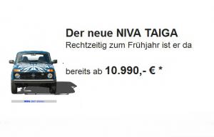 В Германии стартовали продажи Lada Niva Taiga от 10990 евро 