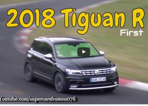Фотошпионы сняли "горячий" Volkswagen Tiguan R 2018 года. Видео
