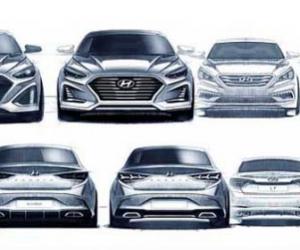 Опубликован официальный дизайн Hyundai Sonata  2018 года. ФОТО