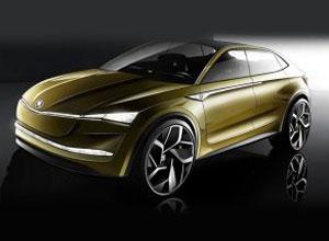 Рассекречен дизайн электрического Skoda Vision E