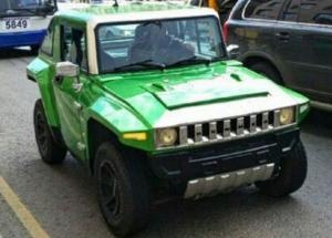 На российских дорогах замечен карликовый "Hummer"